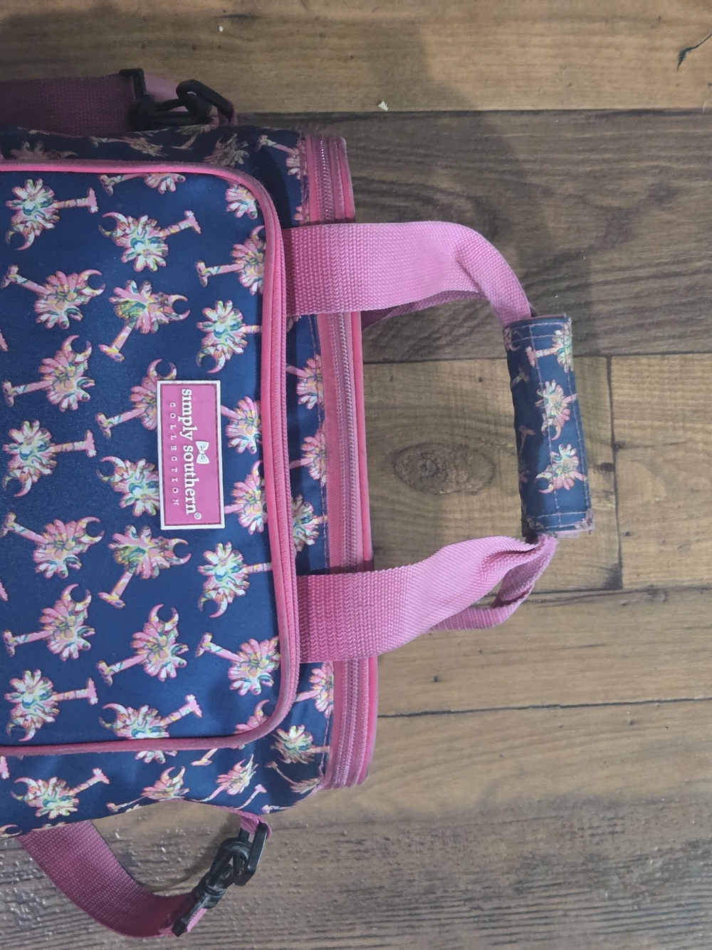 Simply Southern Navy & Pink Floral Tote Bag